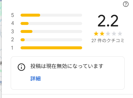 学校のGoogleクチコミ